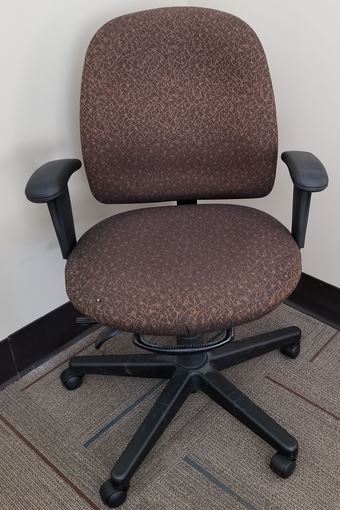 Brown Rolling Desk Chair-image