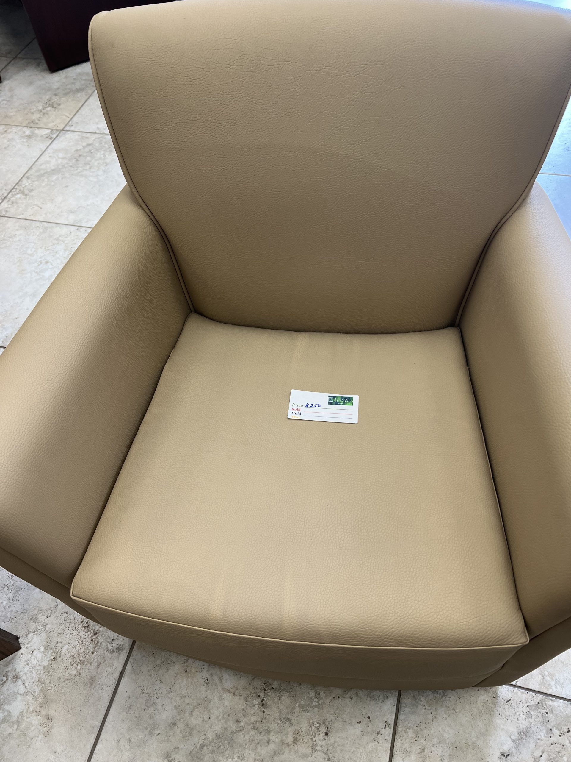 Guest Chair Leather Beige-image