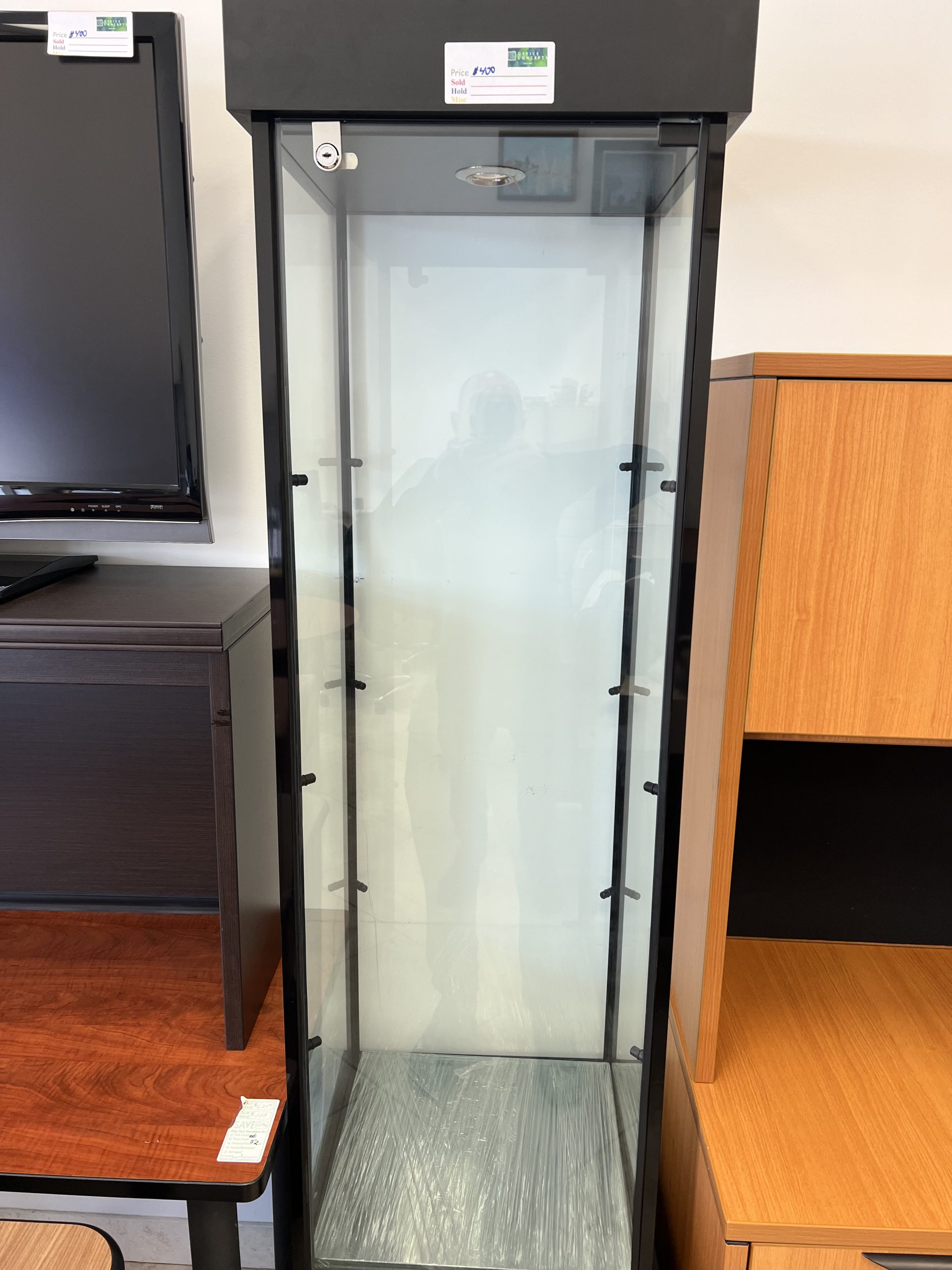 Glass Display Case, 5 Shelves-image
