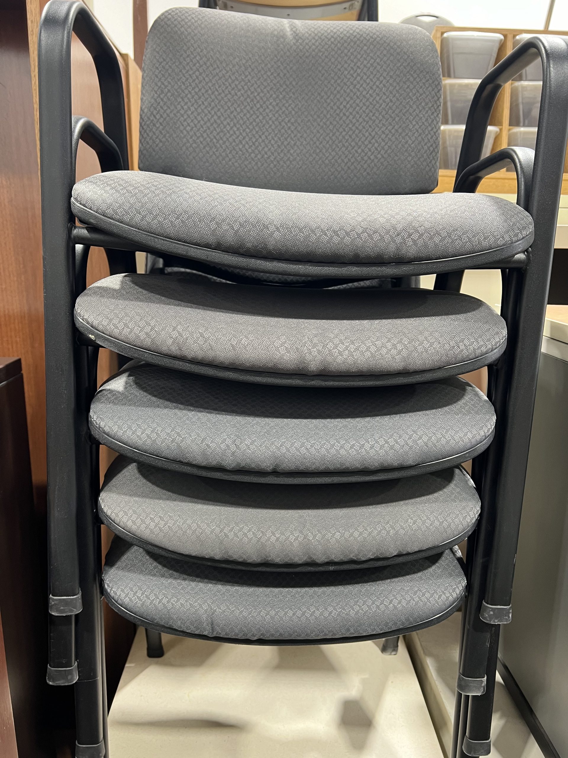 Stackable Chairs Gray Black-image